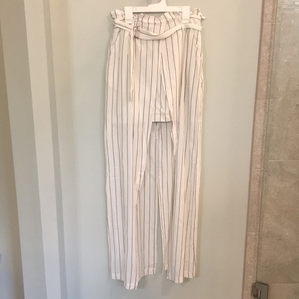 The Sang Clothing high waisted Striped Skirt